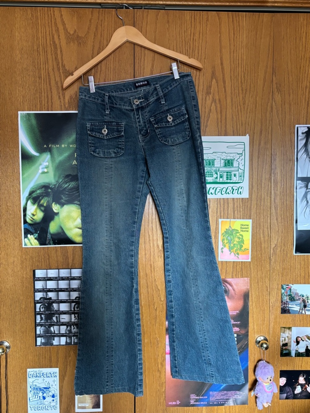 Vintage Bongo- Women’s Blue Flare Jeans - Picture 2 of 3